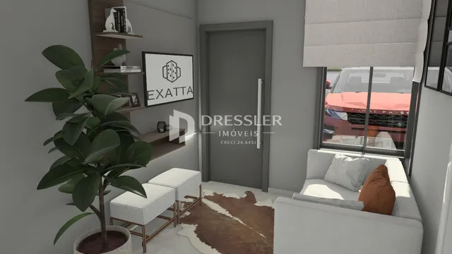 Sala de estar com sofá e decoração em um imóvel no Brasil.