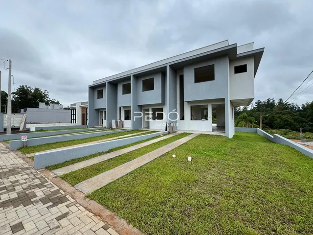 Fachada de uma residência moderna em Lajeado, Brasil.