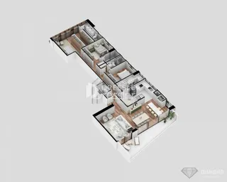Este é um diagrama de planta baixa de uma residência em Lajeado, Brasil.