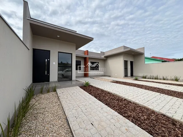 Fachada de uma residência moderna em Lajeado, Brasil.