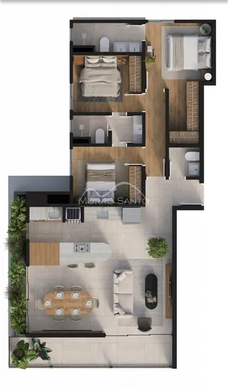 Apartamento com 3 dormitórios, foto 6