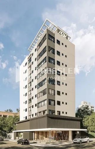 A fachada de um prédio residencial em Lajeado, Brasil.