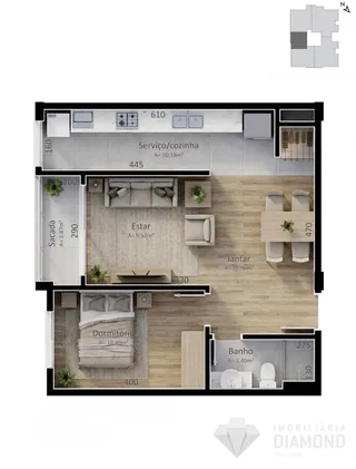 Apartamento com 1 dormitório, foto 9