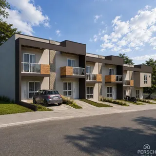 Foto da fachada de um prédio residencial moderno em Lajeado, Brasil.