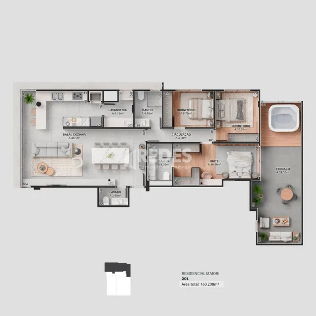 Apartamento com 3 dormitórios, foto 2
