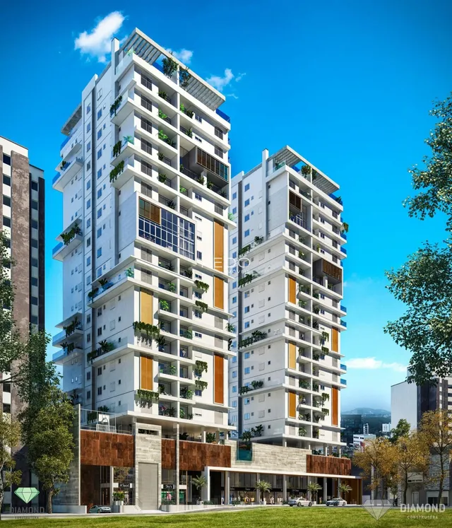 Fachada de um complexo residencial moderno em Lajeado, Brasil.