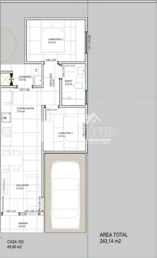Casa geminada com 2 dormitórios, foto 3