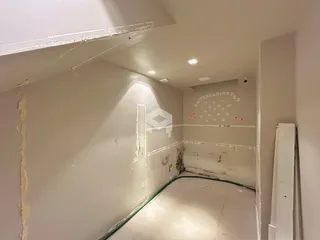 Parede interna com acabamento em obra em Lajeado, Brasil.