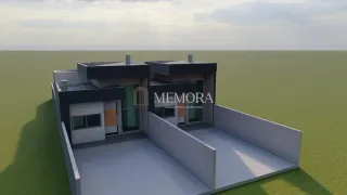 Renderização da fachada de uma casa moderna em Lajeado, Brasil.