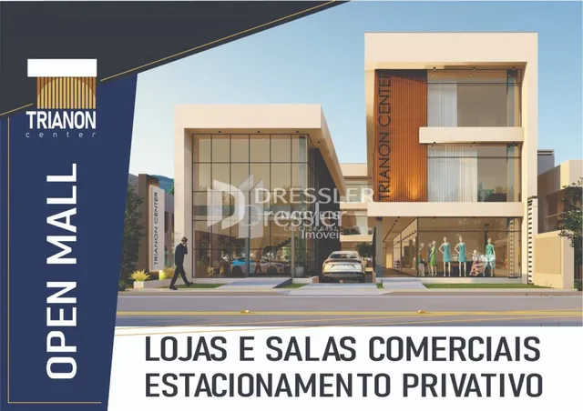 Fachada de um centro comercial no Brasil.