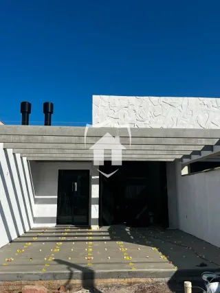 Fachada moderna de uma residência em Lajeado, Brasil.