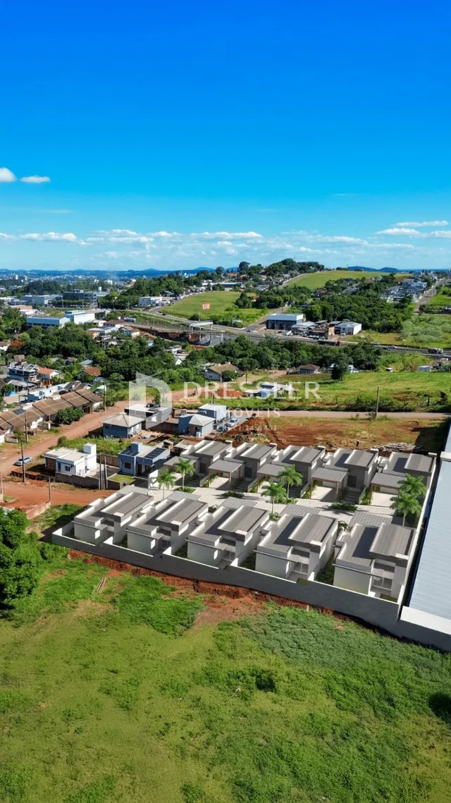 Vista aérea de uma área de desenvolvimento residencial em Lajeado, Brasil.