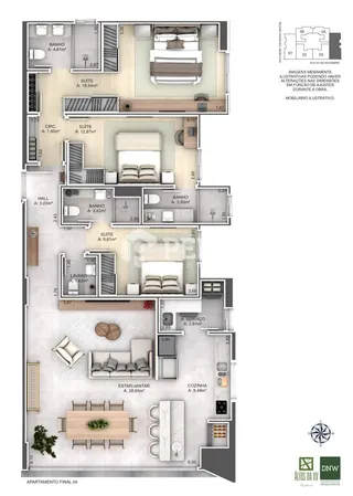 Apartamento com 3 dormitórios, foto 2