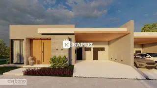 Foto da fachada de uma casa moderna em Lajeado, Brasil.
