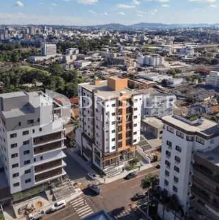 Vista aérea de um bairro residencial em Lajeado, Brasil.