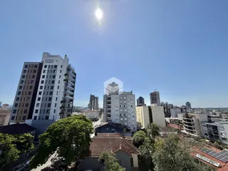 Vista aérea de edifícios residenciais em Lajeado, Brasil.