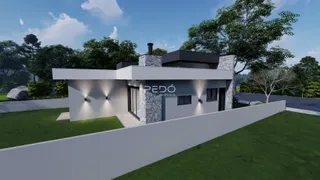 Fachada de uma residência moderna com revestimento de pedra em Lajeado.