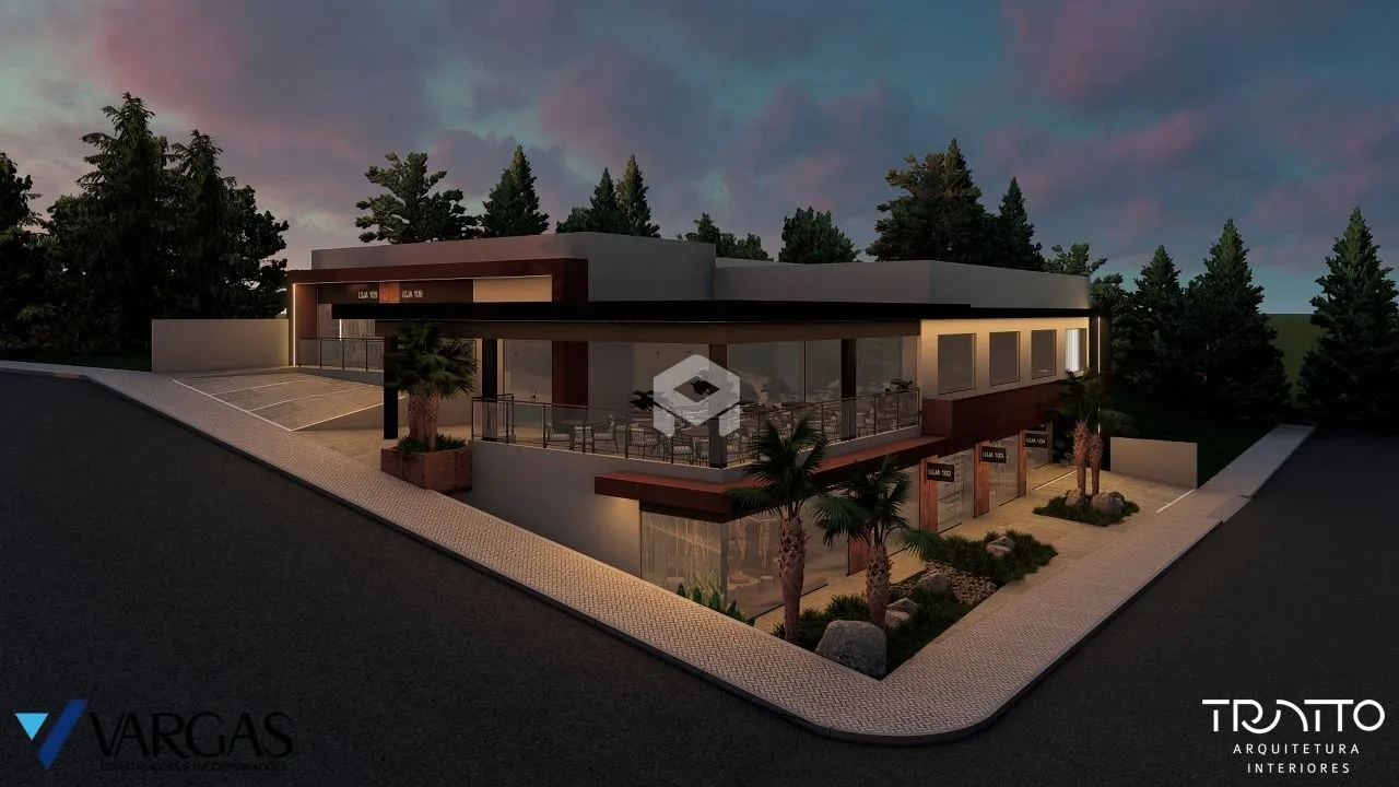 Fachada de uma residência moderna em Lajeado, Brasil.