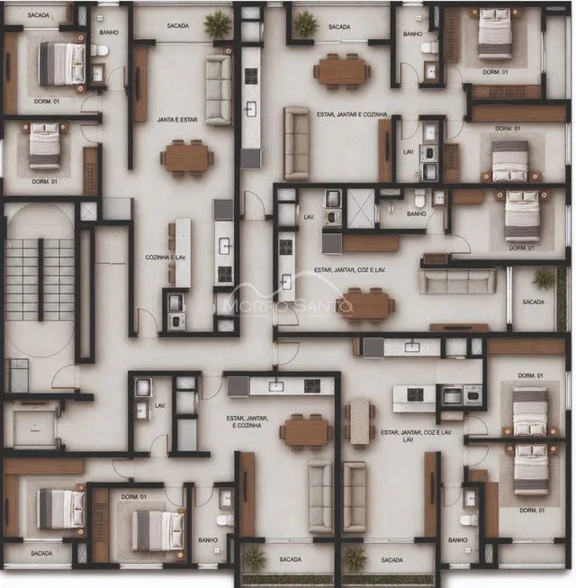 Apartamento com 1 dormitório, foto 3