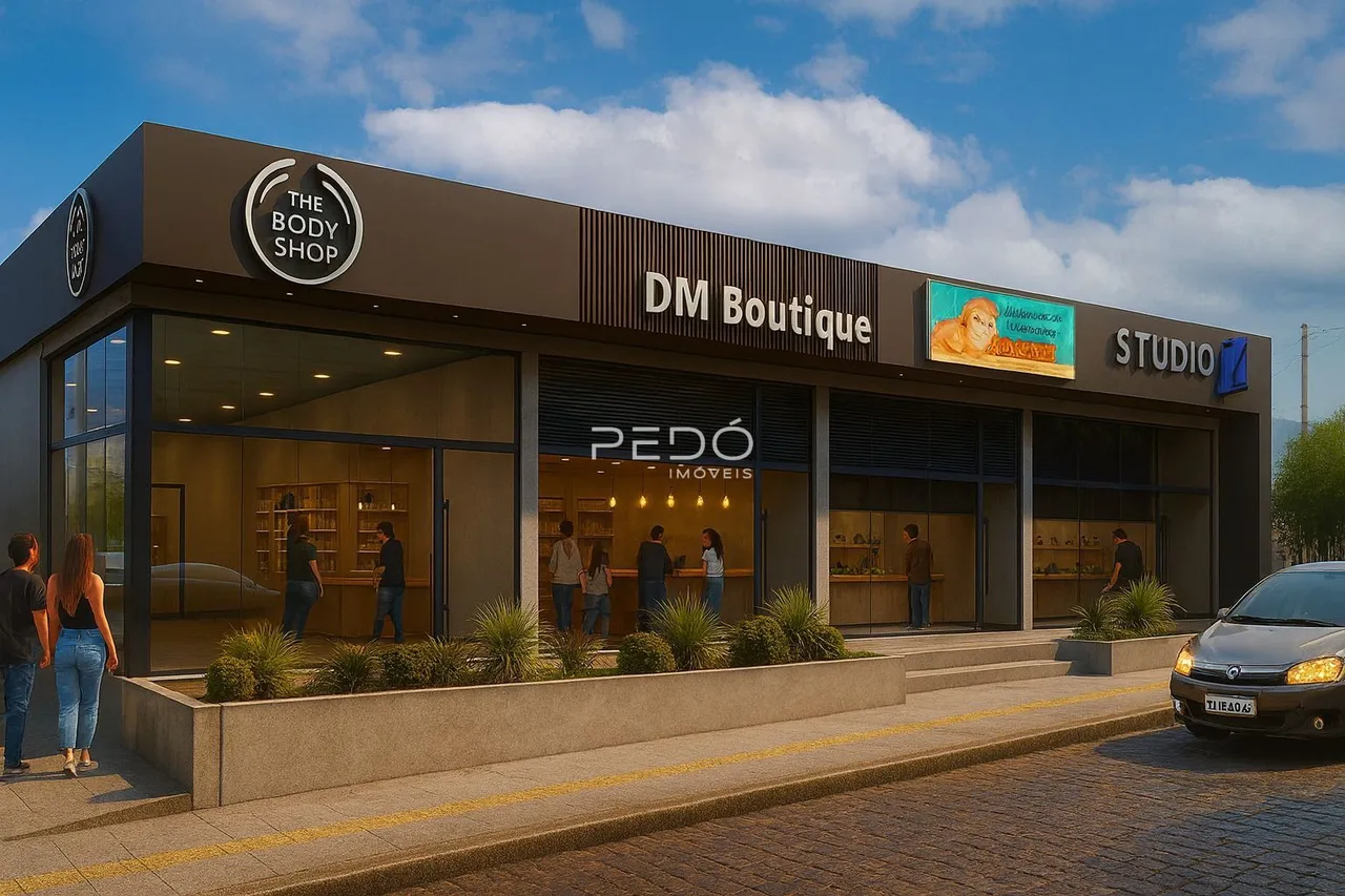 Fachada de um edifício comercial em Lajeado, Brasil.
