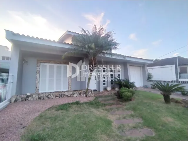 A fachada de uma casa em Lajeado, Brasil.