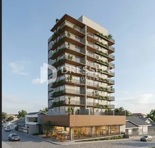 Fachada de um prédio residencial em Lajeado, Brasil com vários terraços.