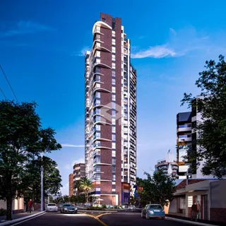Fachada de um edifício residencial em Lajeado, Brasil.