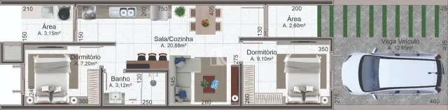 Casa geminada com 2 dormitórios, foto 5