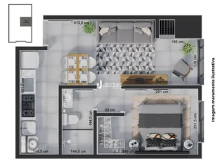 Apartamento com 1 dormitório, foto 4
