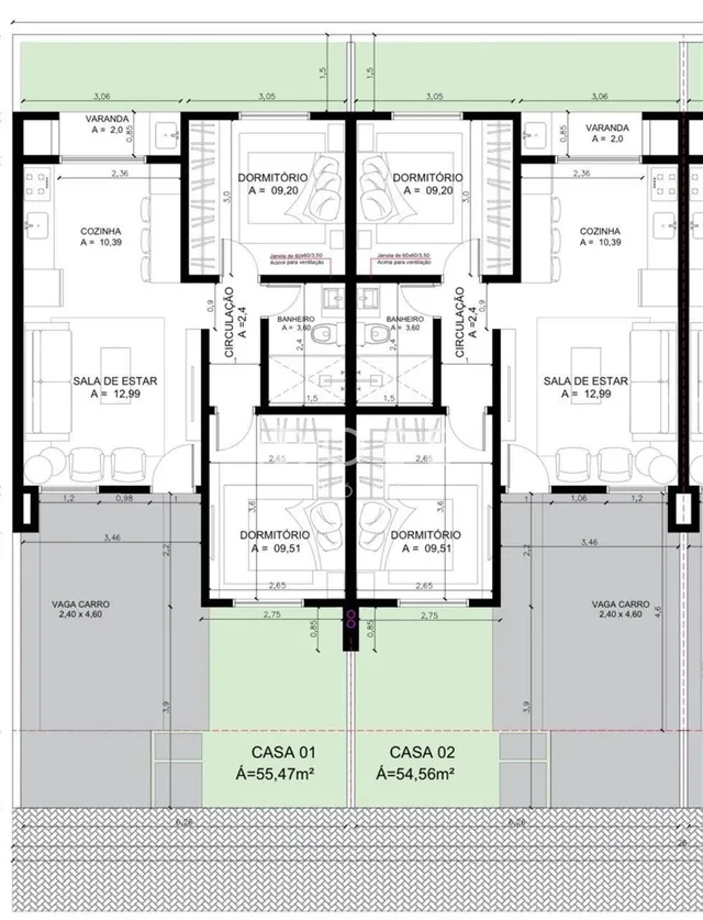 Casa geminada com 2 dormitórios, foto 2