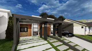 Fachada moderna de uma residência em Lajeado, Brasil.