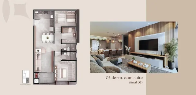 Apartamento com 3 dormitórios, foto 2
