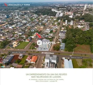 Vista da fachada de uma residência em Lajeado, Brasil.