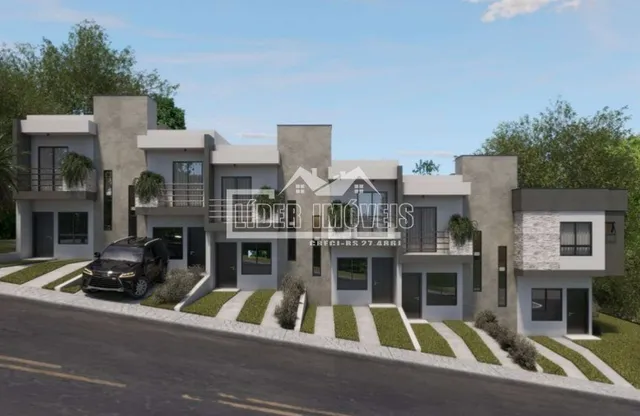 Fachada moderna de uma residência em Lajeado, Brasil.