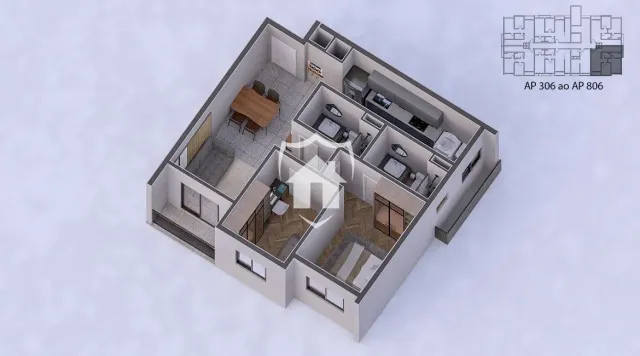 Apartamento com 2 dormitórios, foto 3