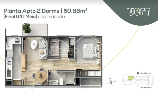 Apartamento com 2 dormitórios, foto 2