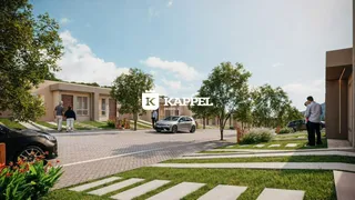 Fachada de uma residência em Lajeado, Brasil, mostrando a entrada e o paisagismo.