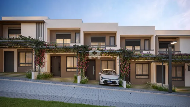 Fachada de um imóvel residencial em Lajeado, Brasil com varandas.