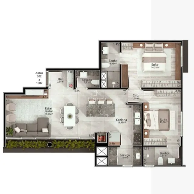 Apartamento com 2 dormitórios, foto 4