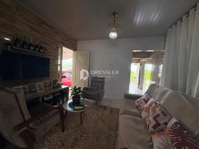 A sala de estar de uma residência em Lajeado, Brasil.