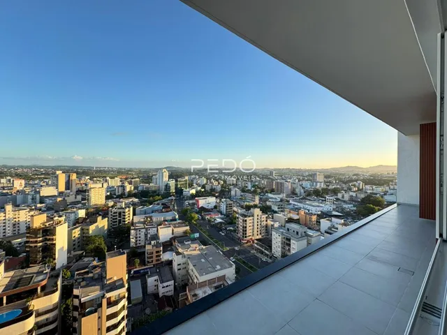 Vista panorâmica da cidade de Lajeado, Brasil, a partir de um terraço.