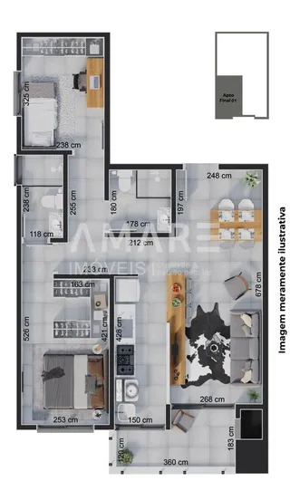 Apartamento com 2 dormitórios, foto 4