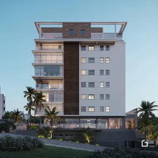 Fachada moderna de um prédio residencial em Lajeado, Brasil.