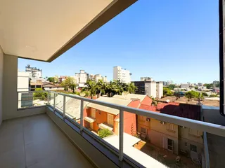 Vista da varanda de um apartamento em Lajeado, Brasil.