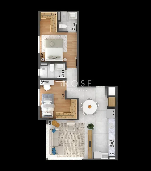 Apartamento com 2 dormitórios, foto 2