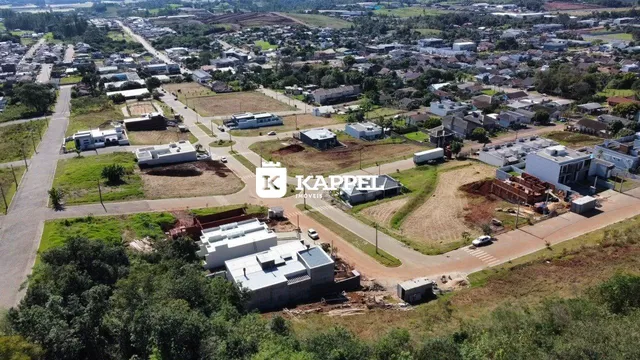 Vista aérea de um terreno em desenvolvimento na região de Lajeado, Brasil.