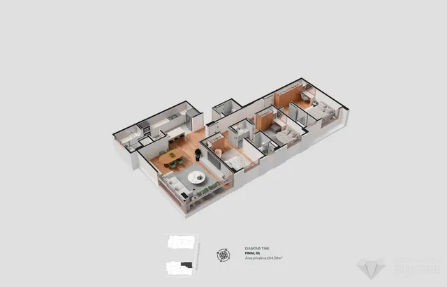Apartamento com 3 dormitórios, foto 5