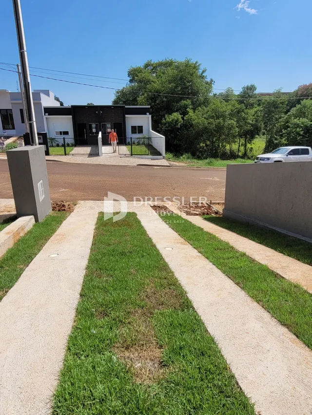 Vista da fachada de uma residência em Lajeado, Brasil.