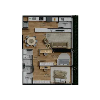 Apartamento com 2 dormitórios, foto 2