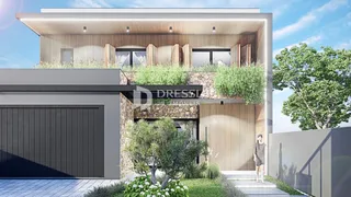 Fachada moderna de uma residência em Lajeado, Brasil, com jardim frontal.